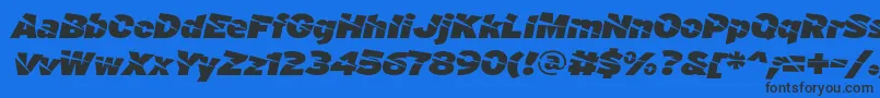 ACuchilladaFontFfp Font – Black Fonts on Blue Background