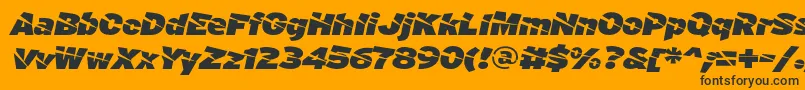 ACuchilladaFontFfp Font – Black Fonts on Orange Background