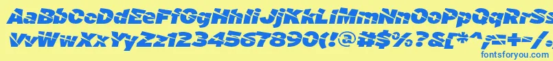 ACuchilladaFontFfp Font – Blue Fonts on Yellow Background