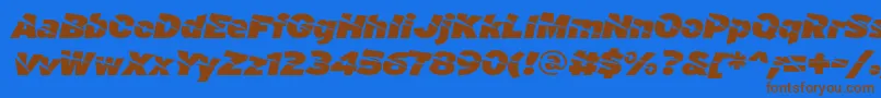 ACuchilladaFontFfp Font – Brown Fonts on Blue Background
