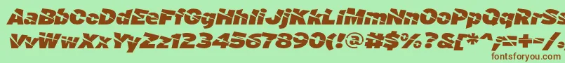 ACuchilladaFontFfp Font – Brown Fonts on Green Background