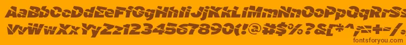 ACuchilladaFontFfp Font – Brown Fonts on Orange Background