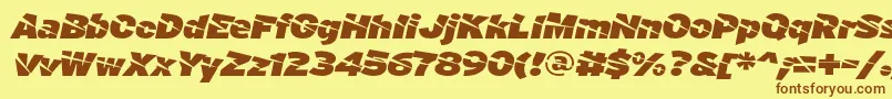 ACuchilladaFontFfp Font – Brown Fonts on Yellow Background