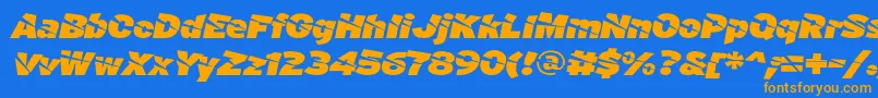 ACuchilladaFontFfp Font – Orange Fonts on Blue Background