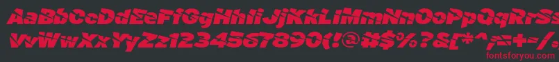 ACuchilladaFontFfp-Schriftart – Rote Schriften auf schwarzem Hintergrund