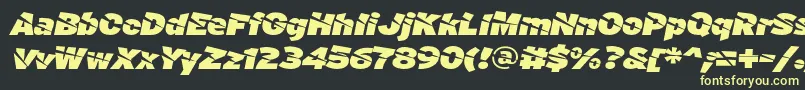 ACuchilladaFontFfp Font – Yellow Fonts on Black Background