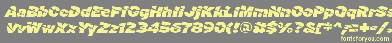 ACuchilladaFontFfp Font – Yellow Fonts on Gray Background
