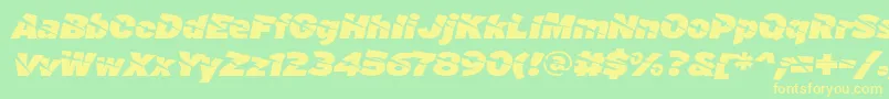 ACuchilladaFontFfp Font – Yellow Fonts on Green Background