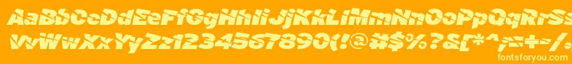 ACuchilladaFontFfp Font – Yellow Fonts on Orange Background