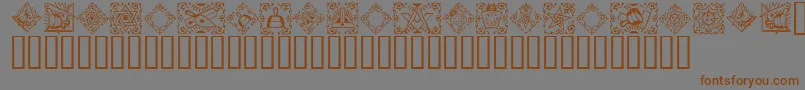Fonte Masonic – fontes marrons em um fundo cinza