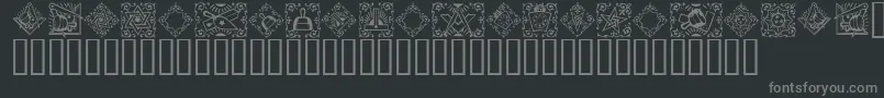 fuente Masonic – Fuentes Grises Sobre Fondo Negro