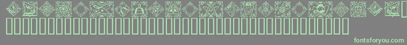 fuente Masonic – Fuentes Verdes Sobre Fondo Gris