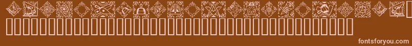 Fonte Masonic – fontes rosa em um fundo marrom