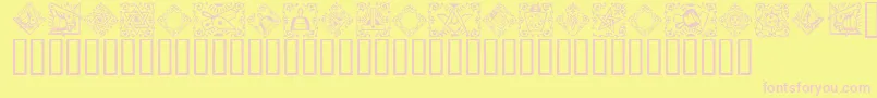 Fonte Masonic – fontes rosa em um fundo amarelo