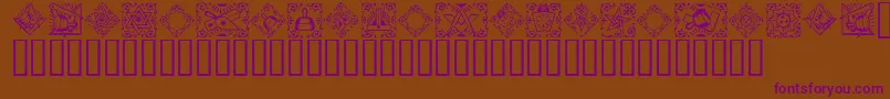 Masonic Font – Purple Fonts on Brown Background