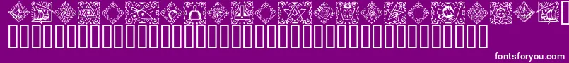 fuente Masonic – Fuentes Blancas Sobre Fondo Morado