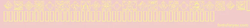 fuente Masonic – Fuentes Amarillas Sobre Fondo Rosa