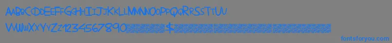 Comictans Font – Blue Fonts on Gray Background