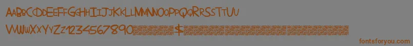 Comictans Font – Brown Fonts on Gray Background