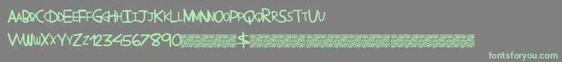 Comictans Font – Green Fonts on Gray Background