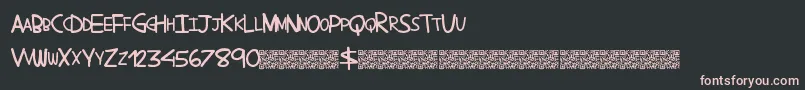 Comictans Font – Pink Fonts on Black Background