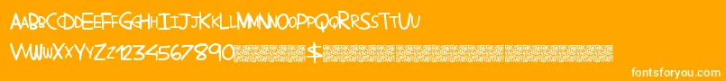 Comictans Font – White Fonts on Orange Background