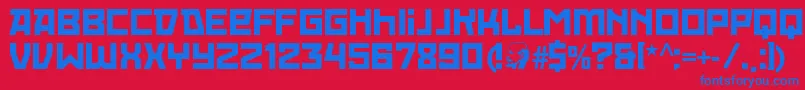 Подробнее о шрифте RedOctoberRegular Шрифт RedOctoberRegular – синие шрифты на красном фоне