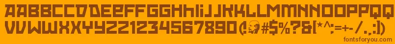 RedOctoberRegular Font – Brown Fonts on Orange Background