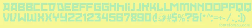 Подробнее о шрифте RedOctoberRegular Шрифт RedOctoberRegular – зелёные шрифты на жёлтом фоне