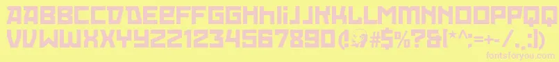 RedOctoberRegular Font – Pink Fonts on Yellow Background