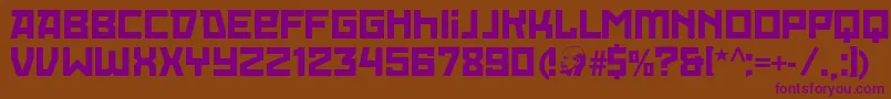 RedOctoberRegular Font – Purple Fonts on Brown Background