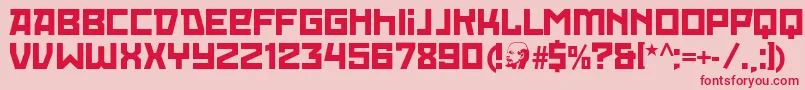 Weitere Informationen zur RedOctoberRegular-Schriftart RedOctoberRegular-Schriftart – Rote Schriften auf rosa Hintergrund