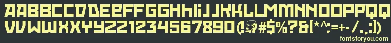 RedOctoberRegular Font – Yellow Fonts on Black Background