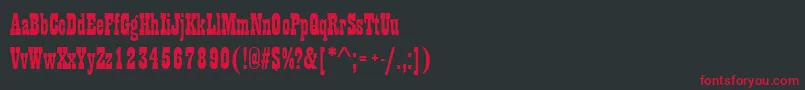 TheyKilledKenny Font – Red Fonts on Black Background