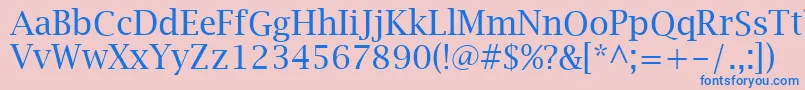 LucidaBrightRegular Font – Blue Fonts on Pink Background