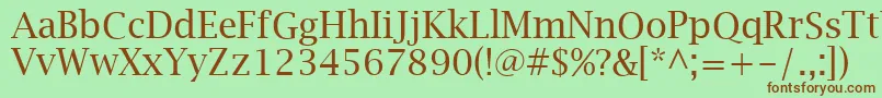 LucidaBrightRegular Font – Brown Fonts on Green Background