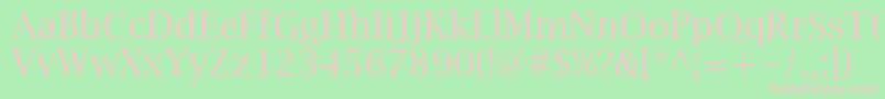 LucidaBrightRegular Font – Pink Fonts on Green Background