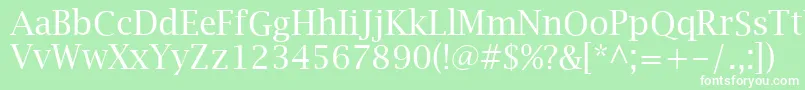 LucidaBrightRegular Font – White Fonts on Green Background