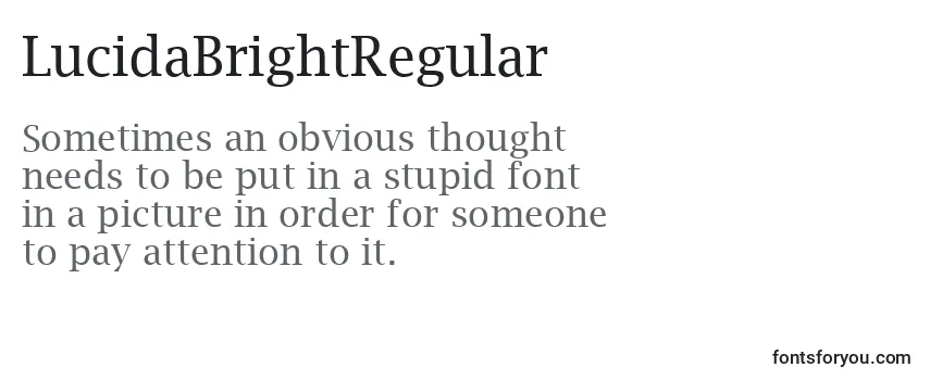LucidaBrightRegular Font