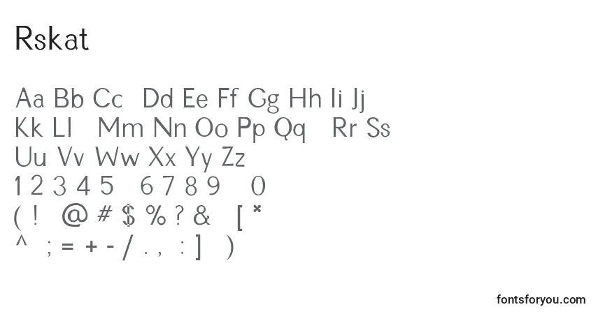Fuente Rskathlita - alfabeto, números, caracteres especiales