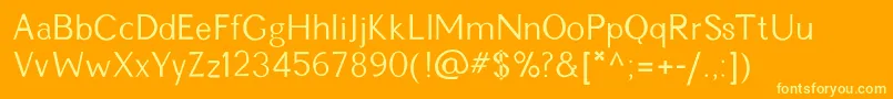 Rskathlita Font – Yellow Fonts on Orange Background