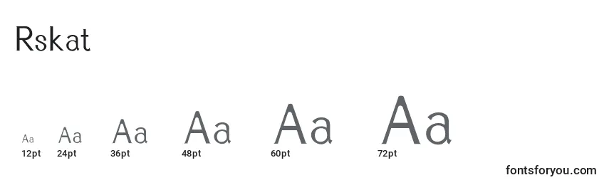 Размеры шрифта Rskathlita