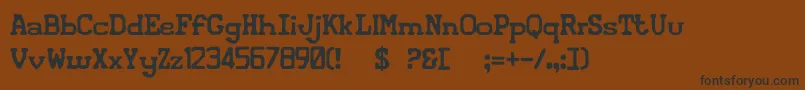 Icon Font – Black Fonts on Brown Background