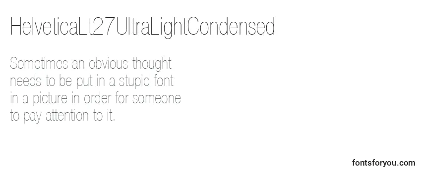 Шрифт HelveticaLt27UltraLightCondensed