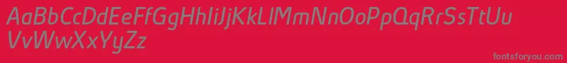 AbsolutProItalicReduced Font – Gray Fonts on Red Background