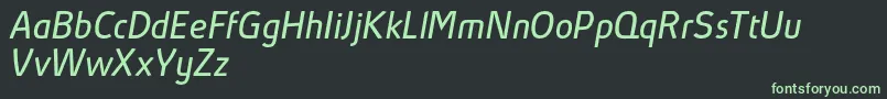 Czcionka AbsolutProItalicReduced – zielone czcionki na czarnym tle