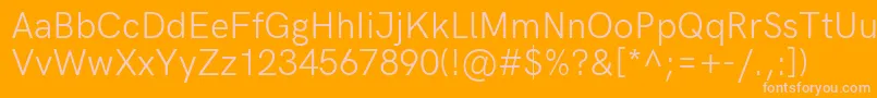 HkgroteskRegular Font – Pink Fonts on Orange Background
