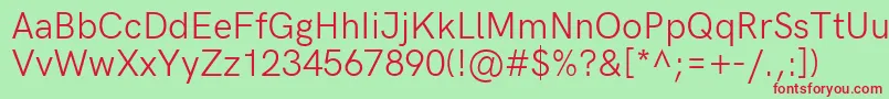 HkgroteskRegular Font – Red Fonts on Green Background