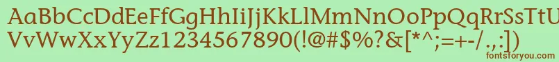 MesouranCasualSsi Font – Brown Fonts on Green Background