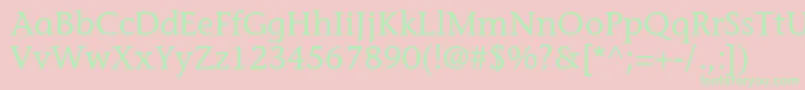 MesouranCasualSsi Font – Green Fonts on Pink Background